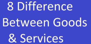 Differences between Goods and Services
